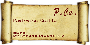 Pavlovics Csilla névjegykártya